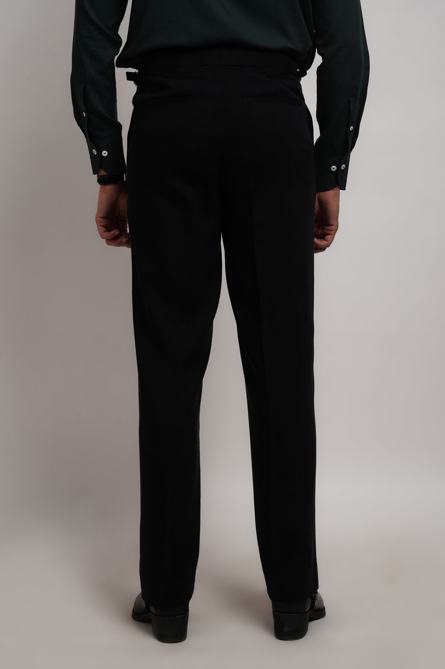 Black Tencel Italian Trouser