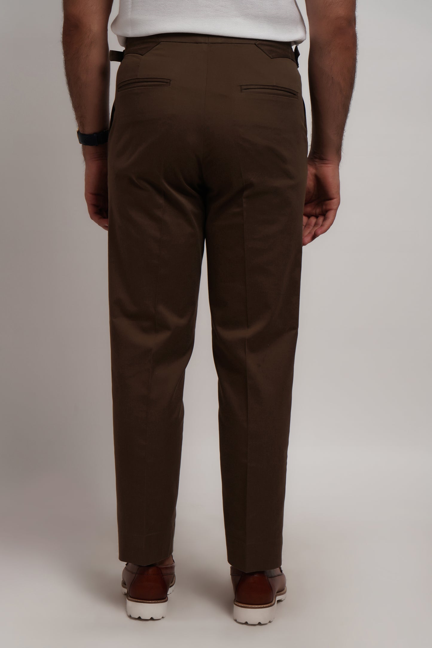 Brown Lyocell Italian Trouser