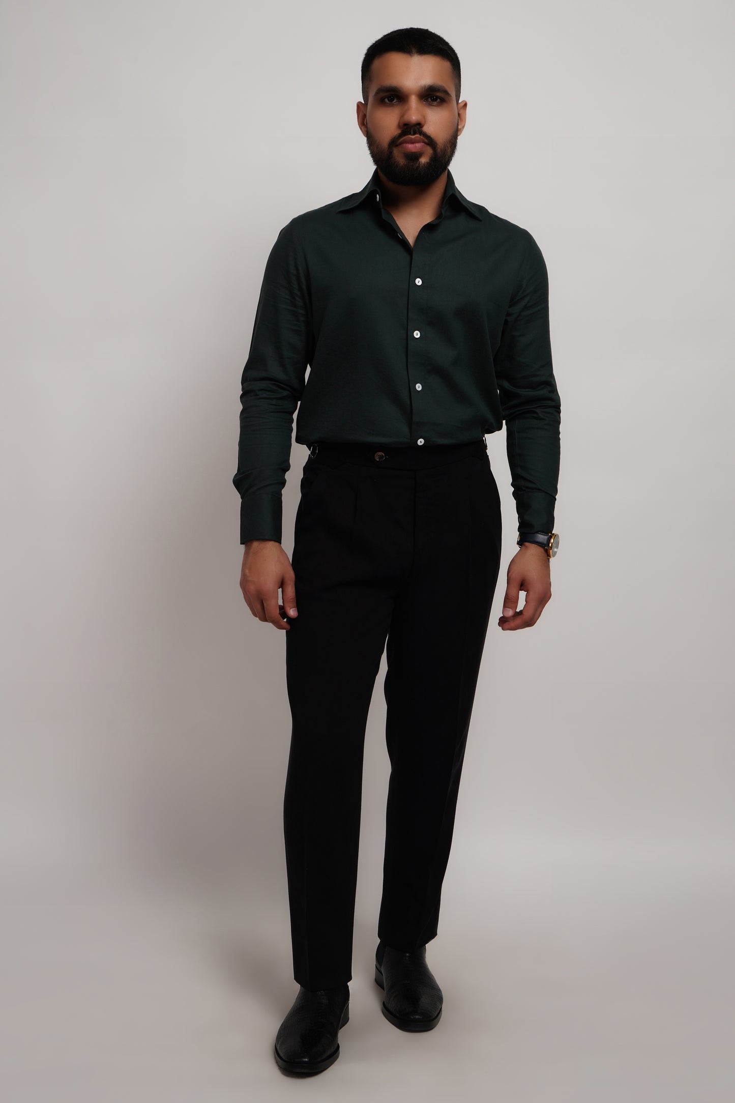 Black Tencel Italian Trouser