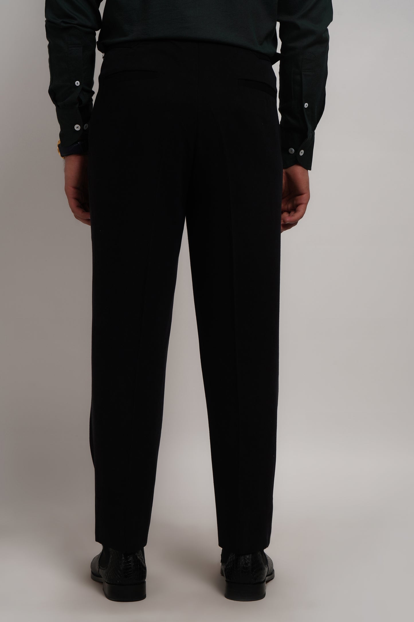 Black Tencel Italian Trouser