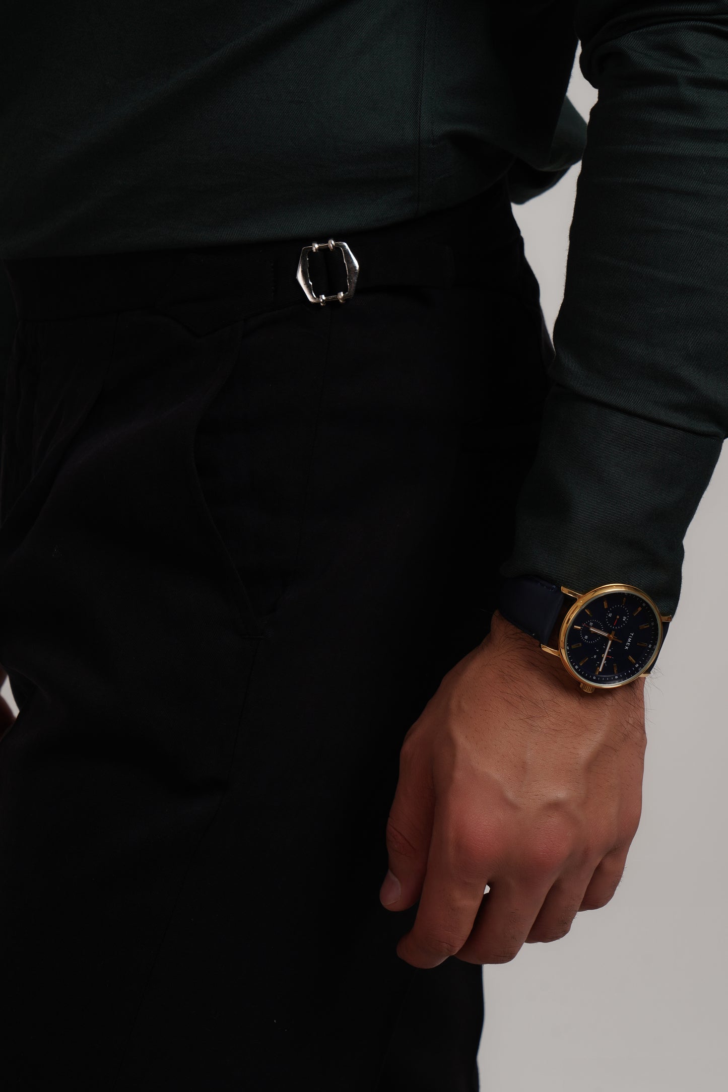 Black Tencel Italian Trouser