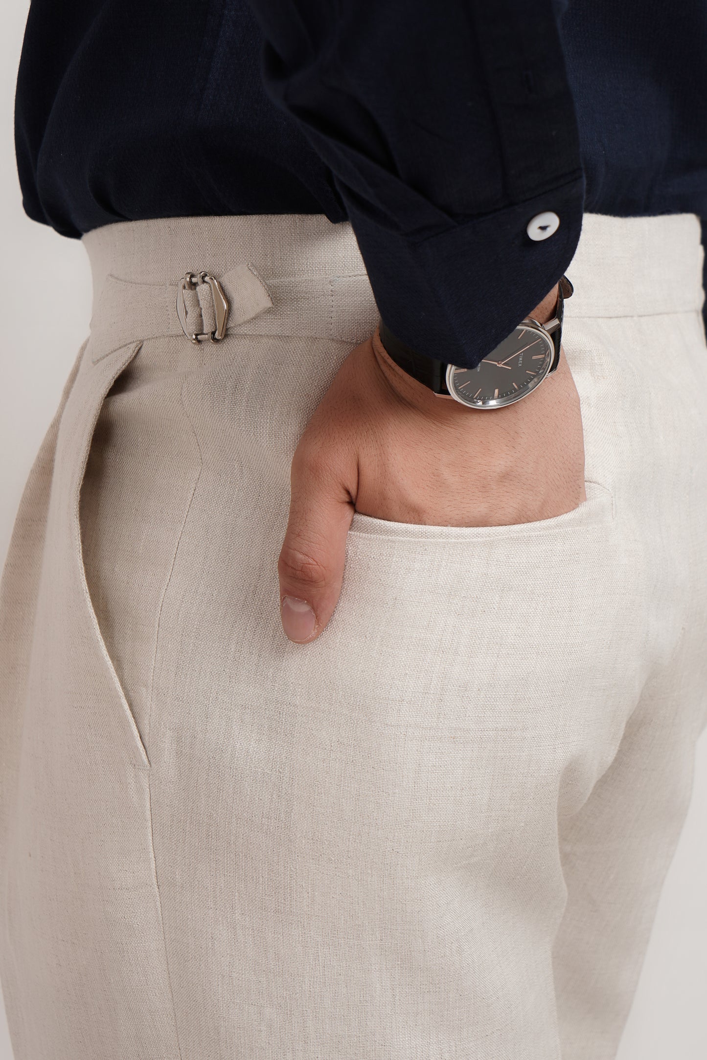 Natural Linen Italian Trouser