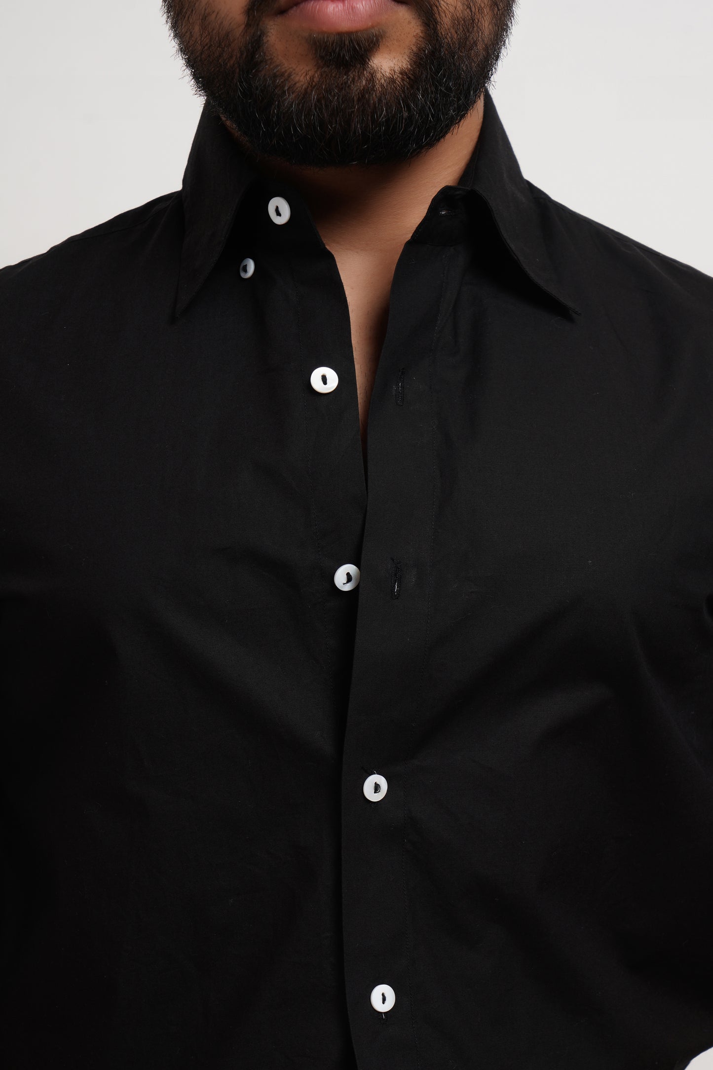 Black Poplin Classic Shirt