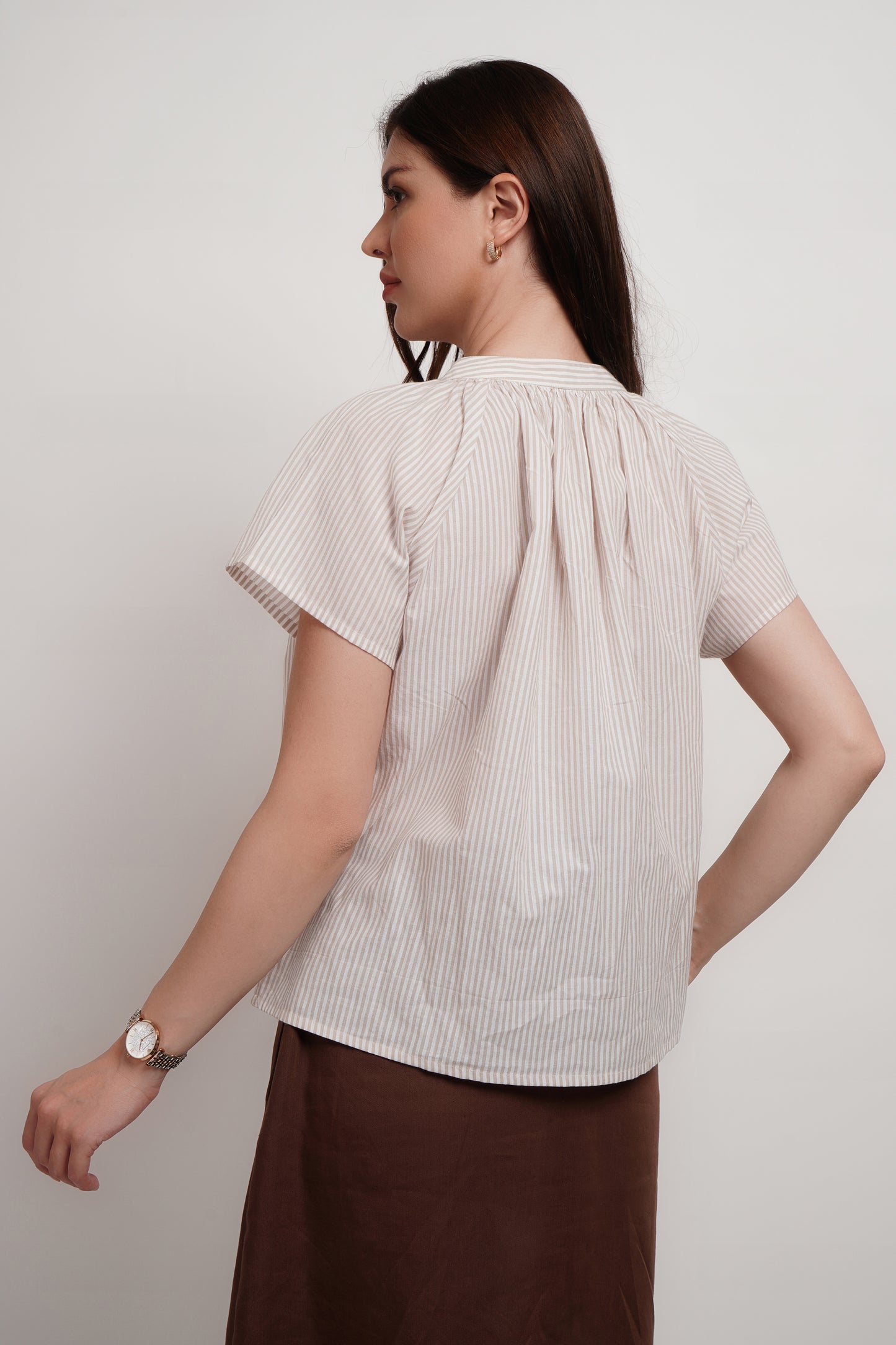 Striped Peasant Top