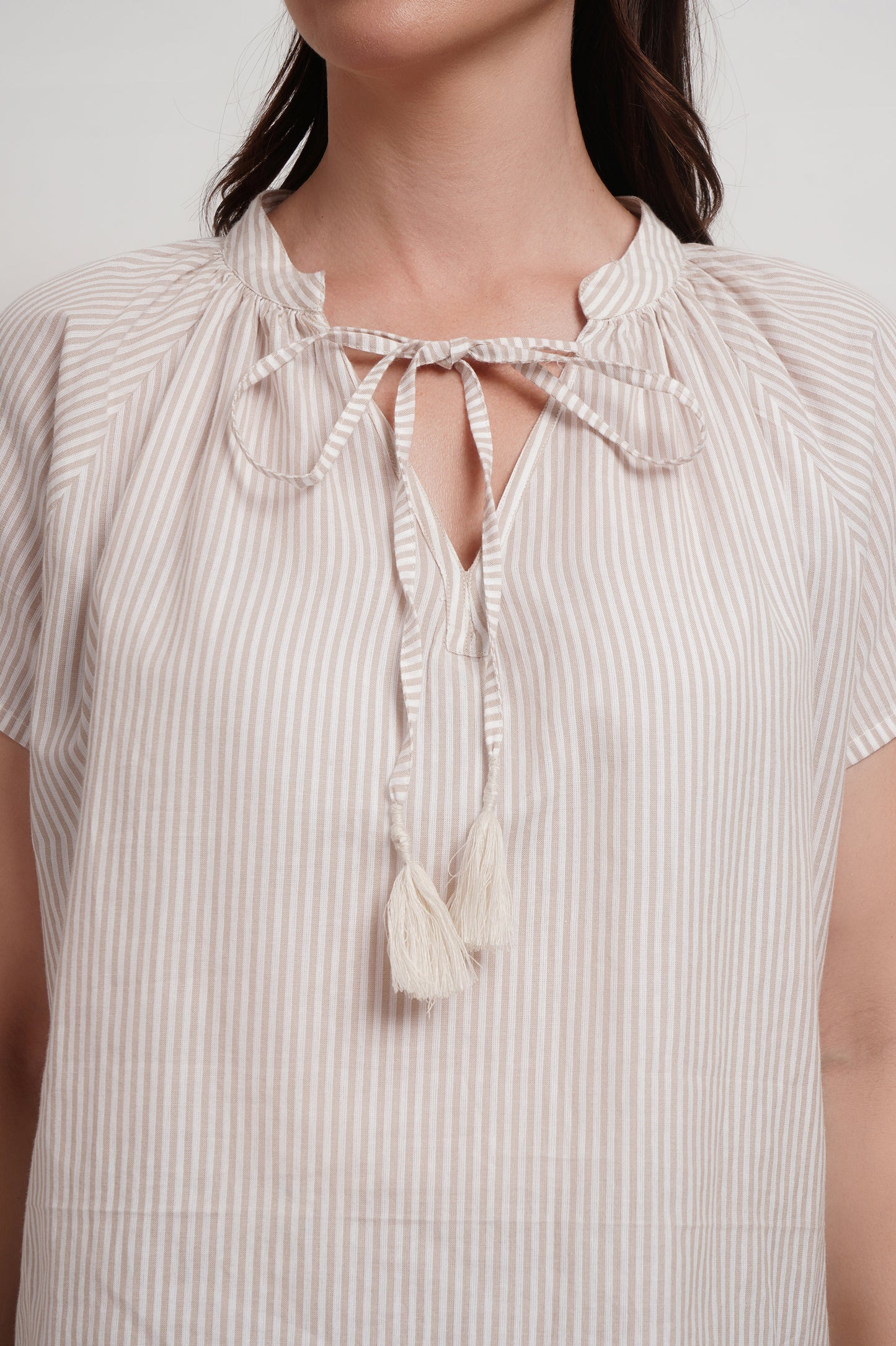 Striped Peasant Top
