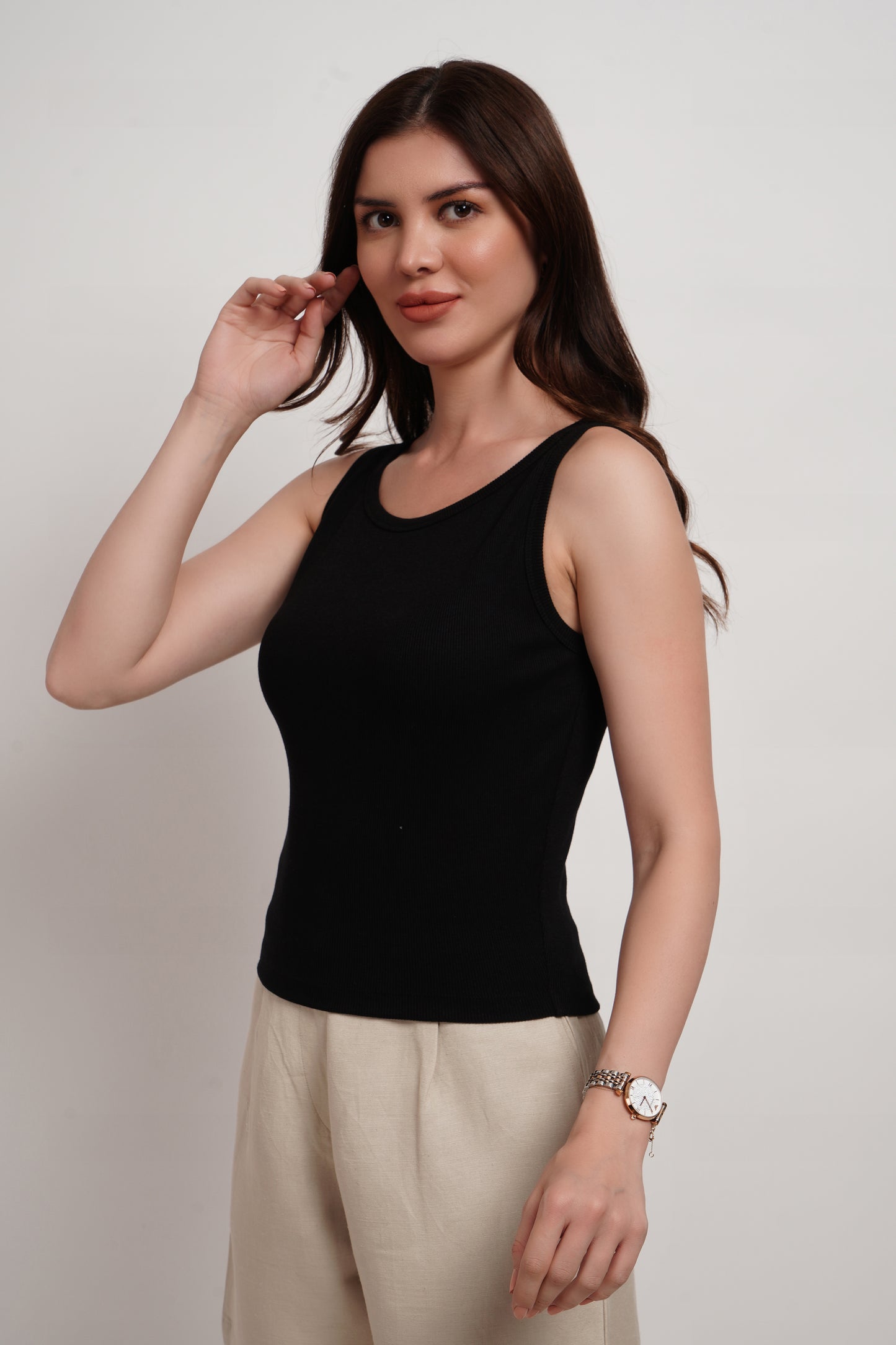 Black Bamboo Ribbed Tank top