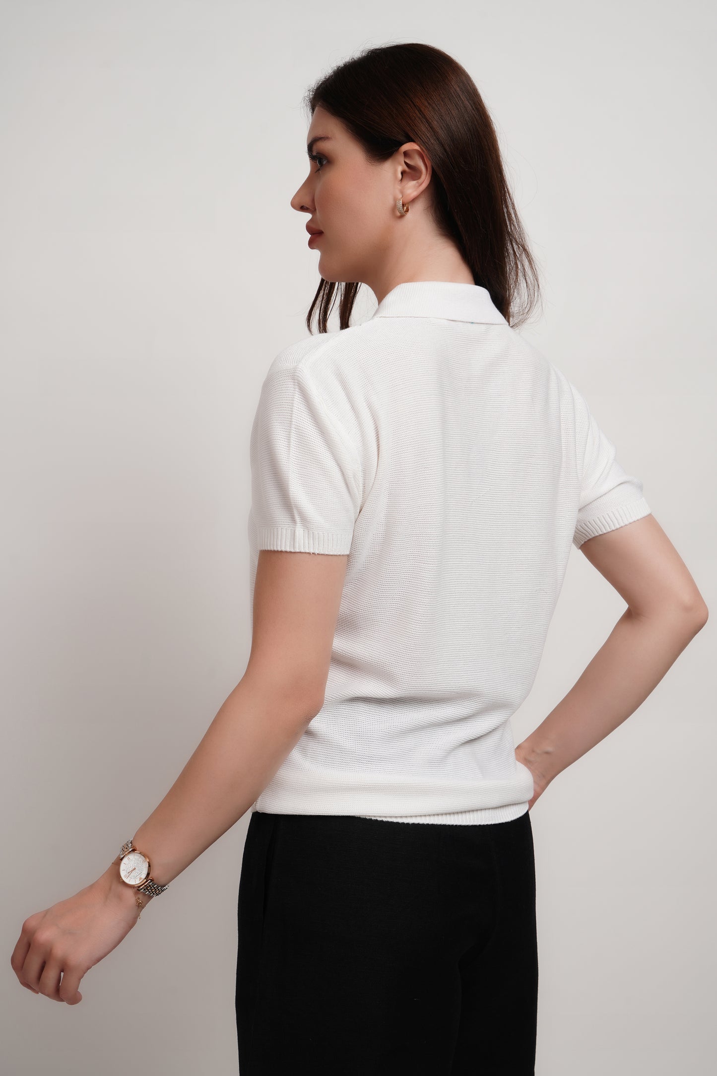 Textured Knitted Polo