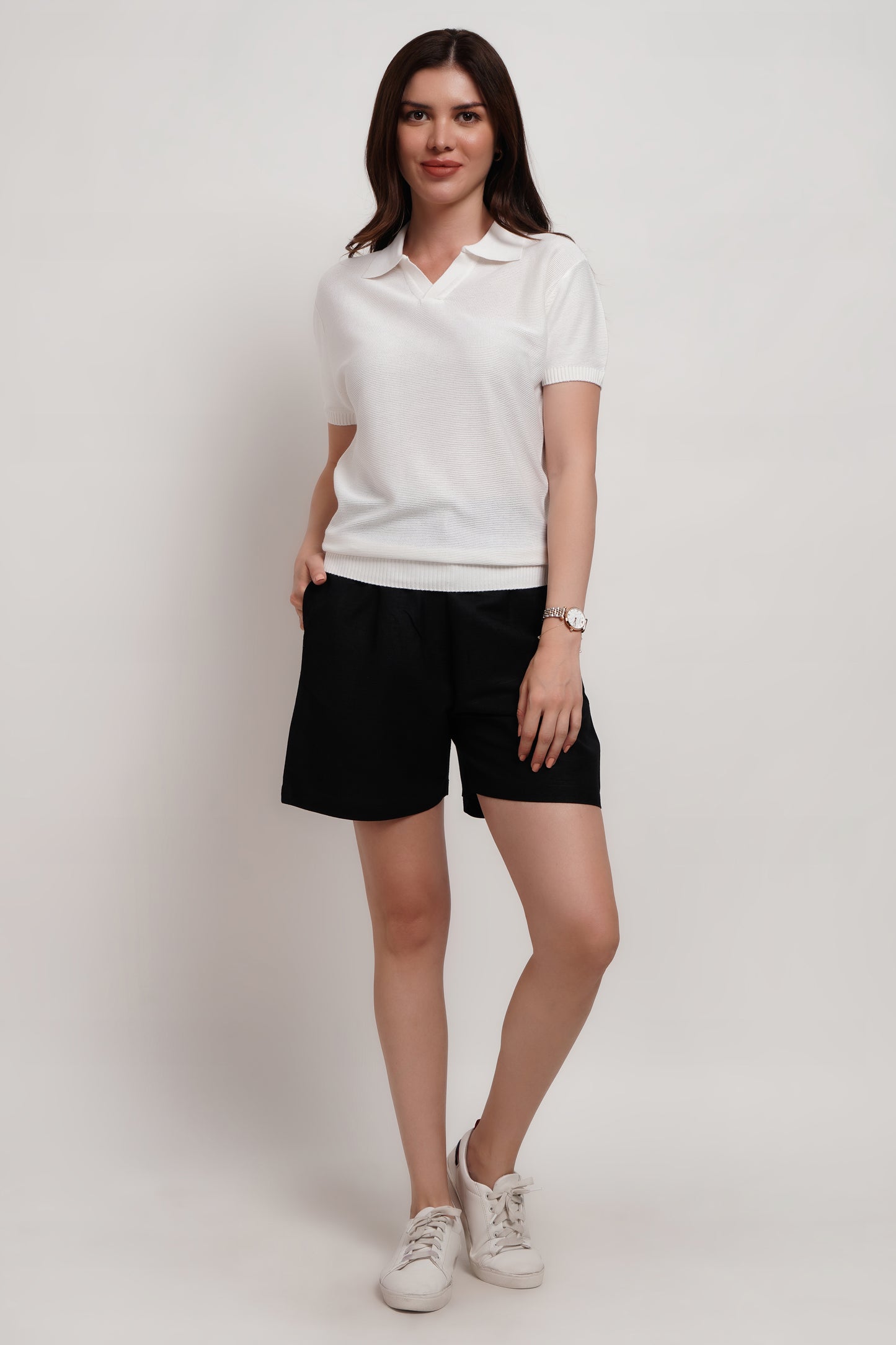Textured Knitted Polo
