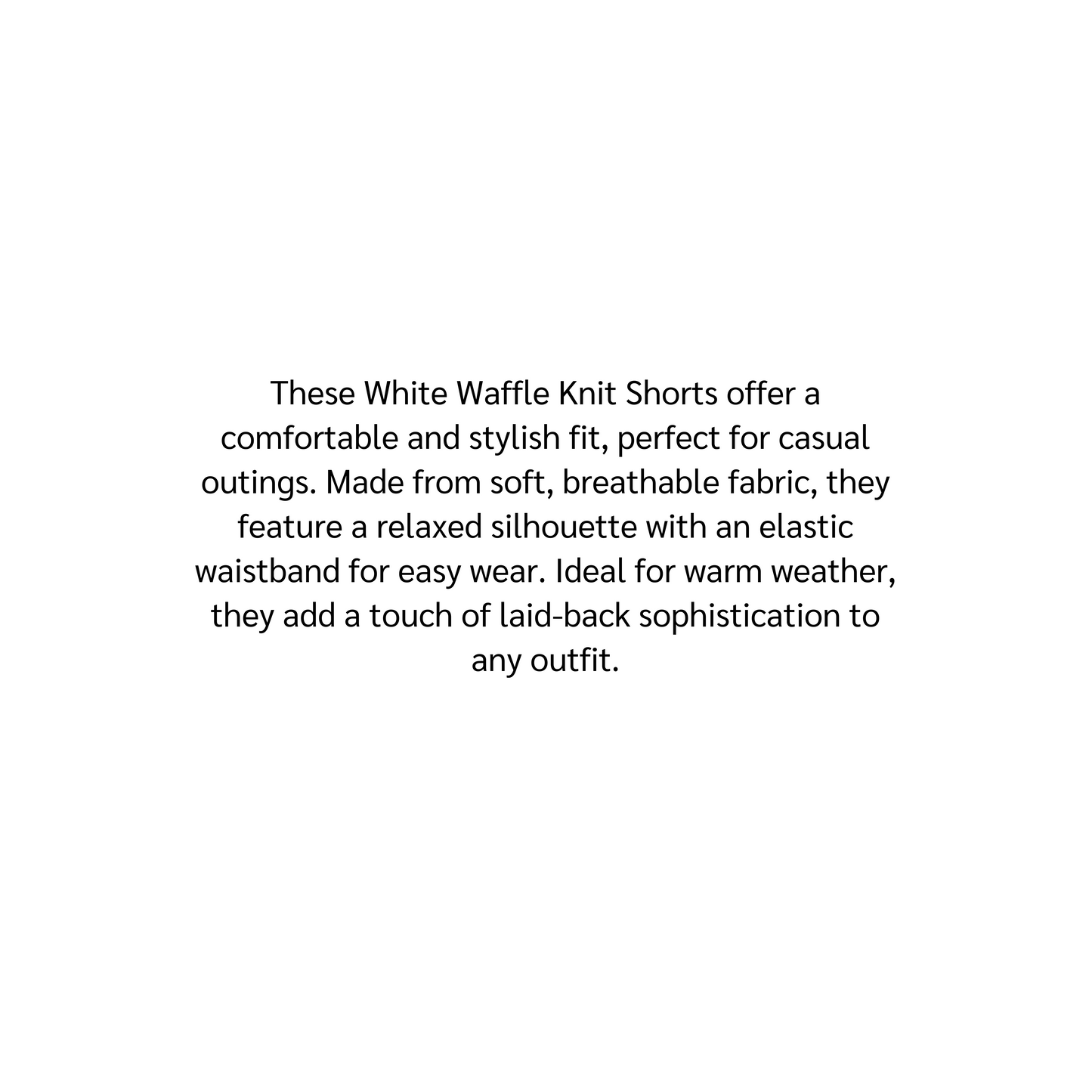 White Waffle Knit Shorts