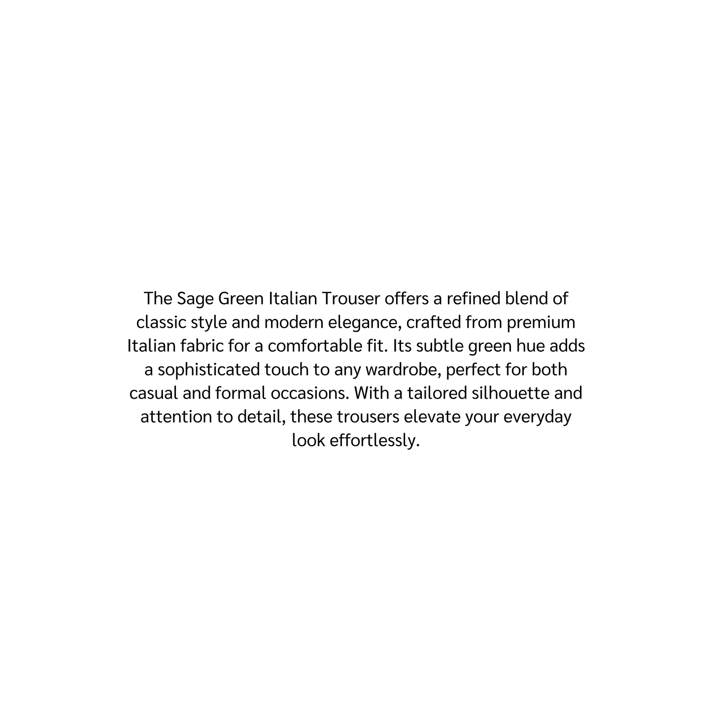 Sage Green Linen Viscose Italian Trouser