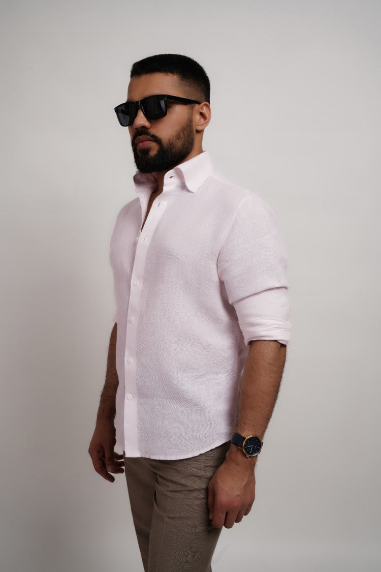 Pink Linen Shirt