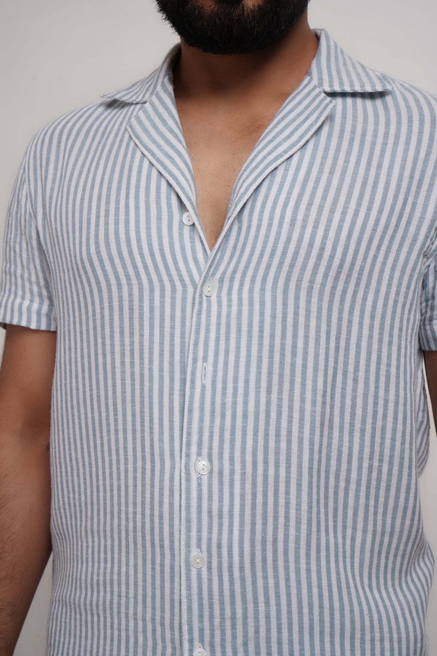 Blue Stripe Double Gauze Shirt