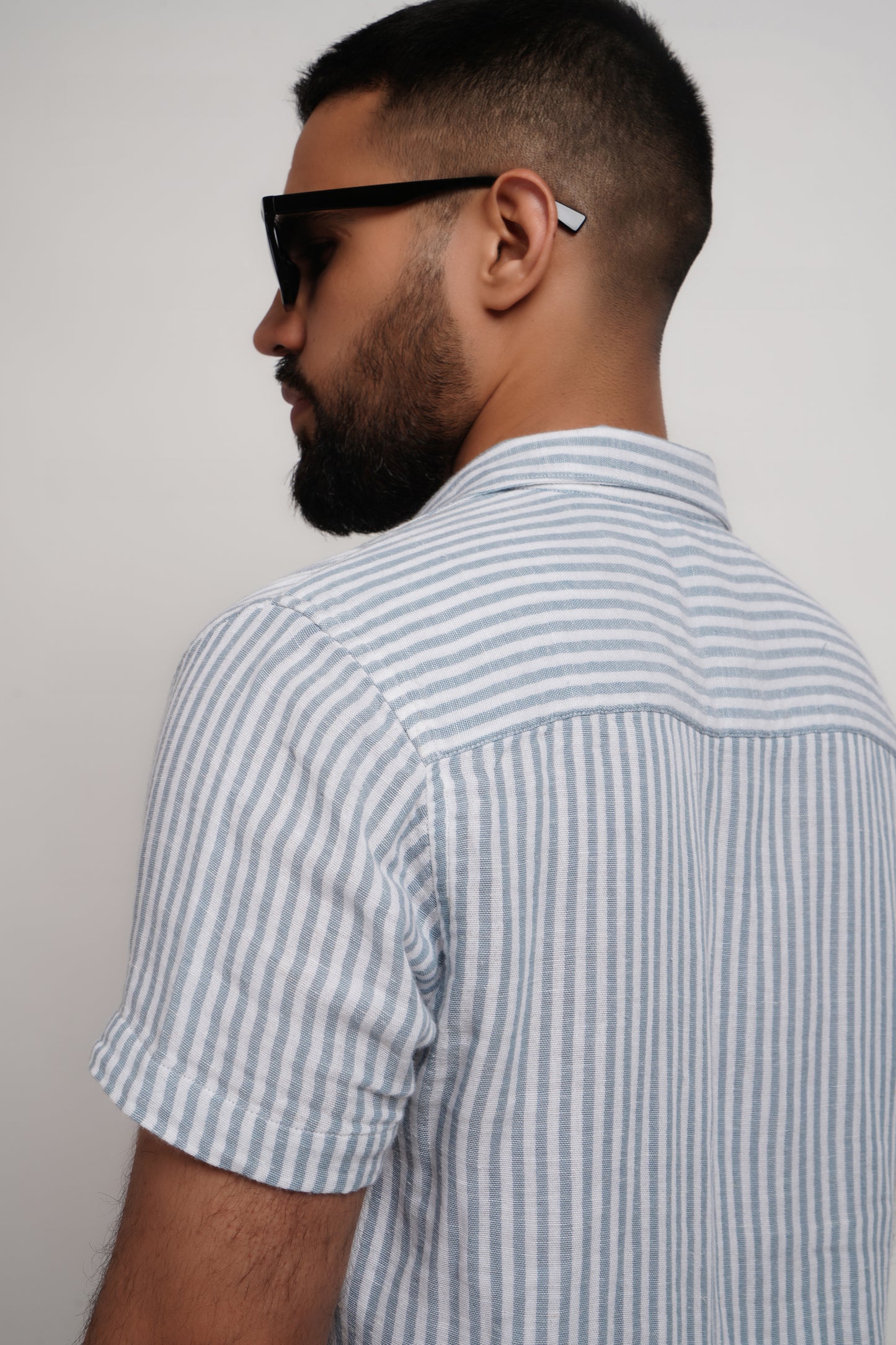 Blue Stripe Double Gauze Shirt