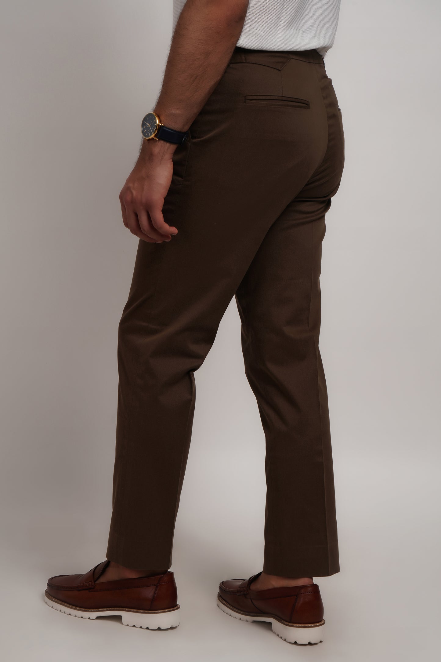 Brown Lyocell Italian Trouser
