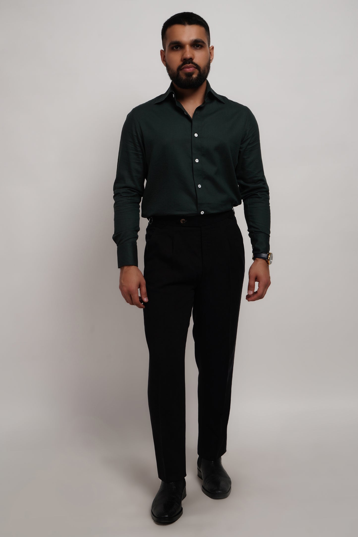 Green Tencel Classic Shirt