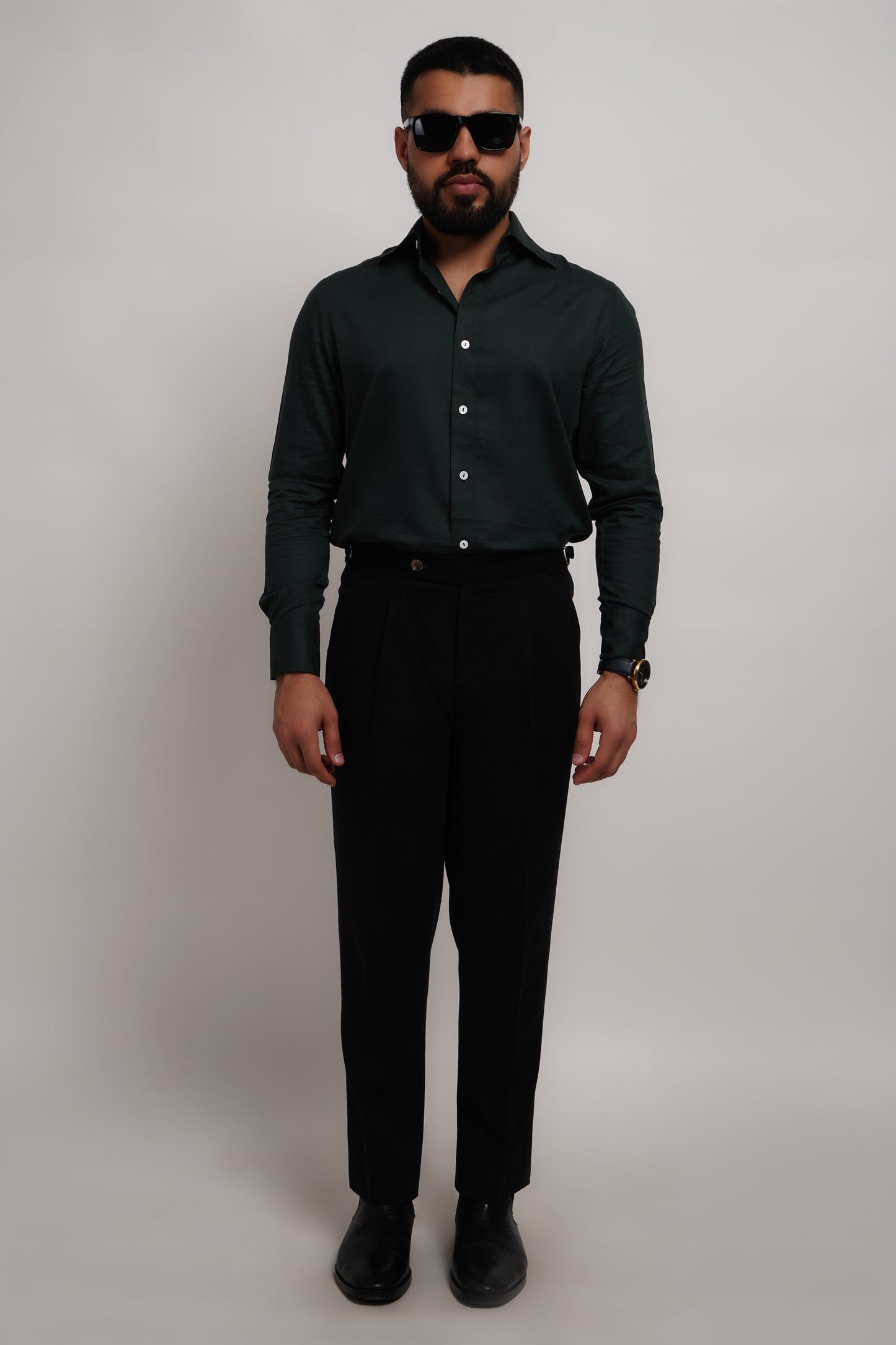 Green Tencel Classic Shirt