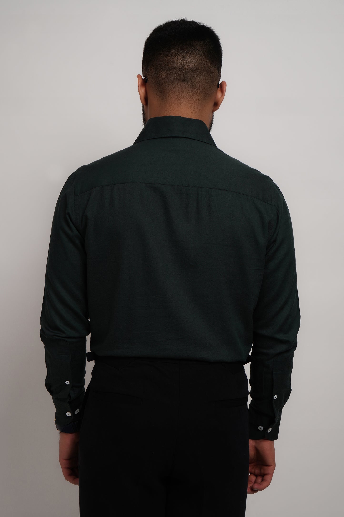 Green Tencel Classic Shirt