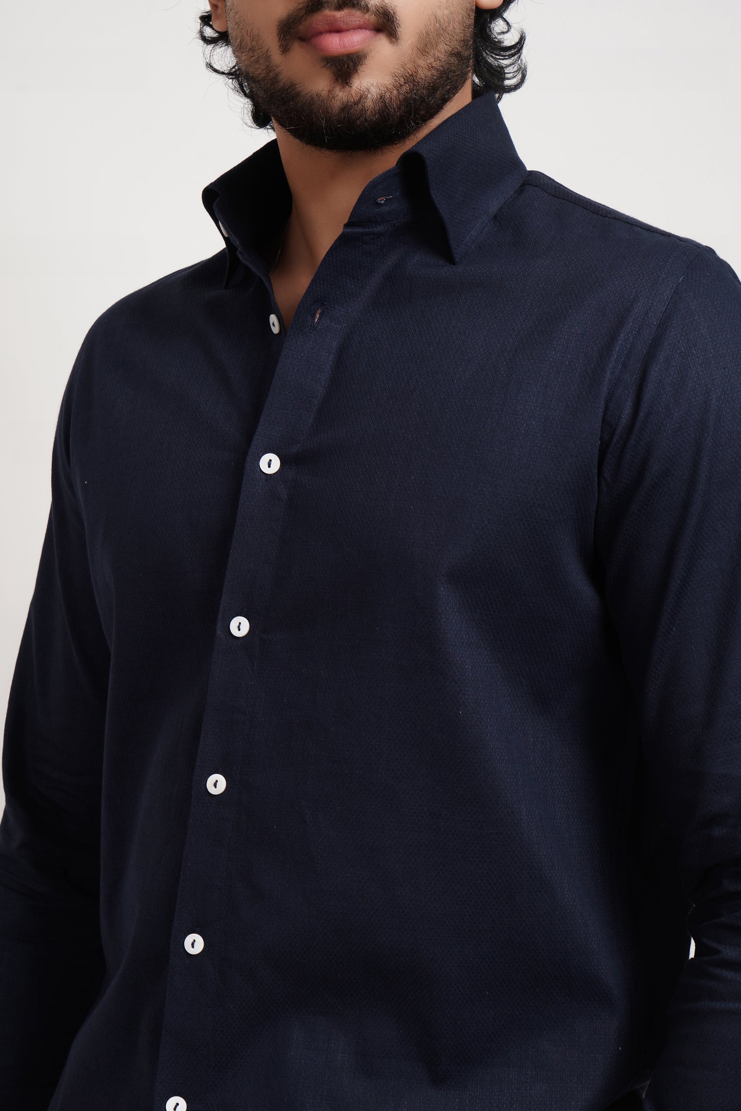 Navy Blue Dobby Classic Shirt