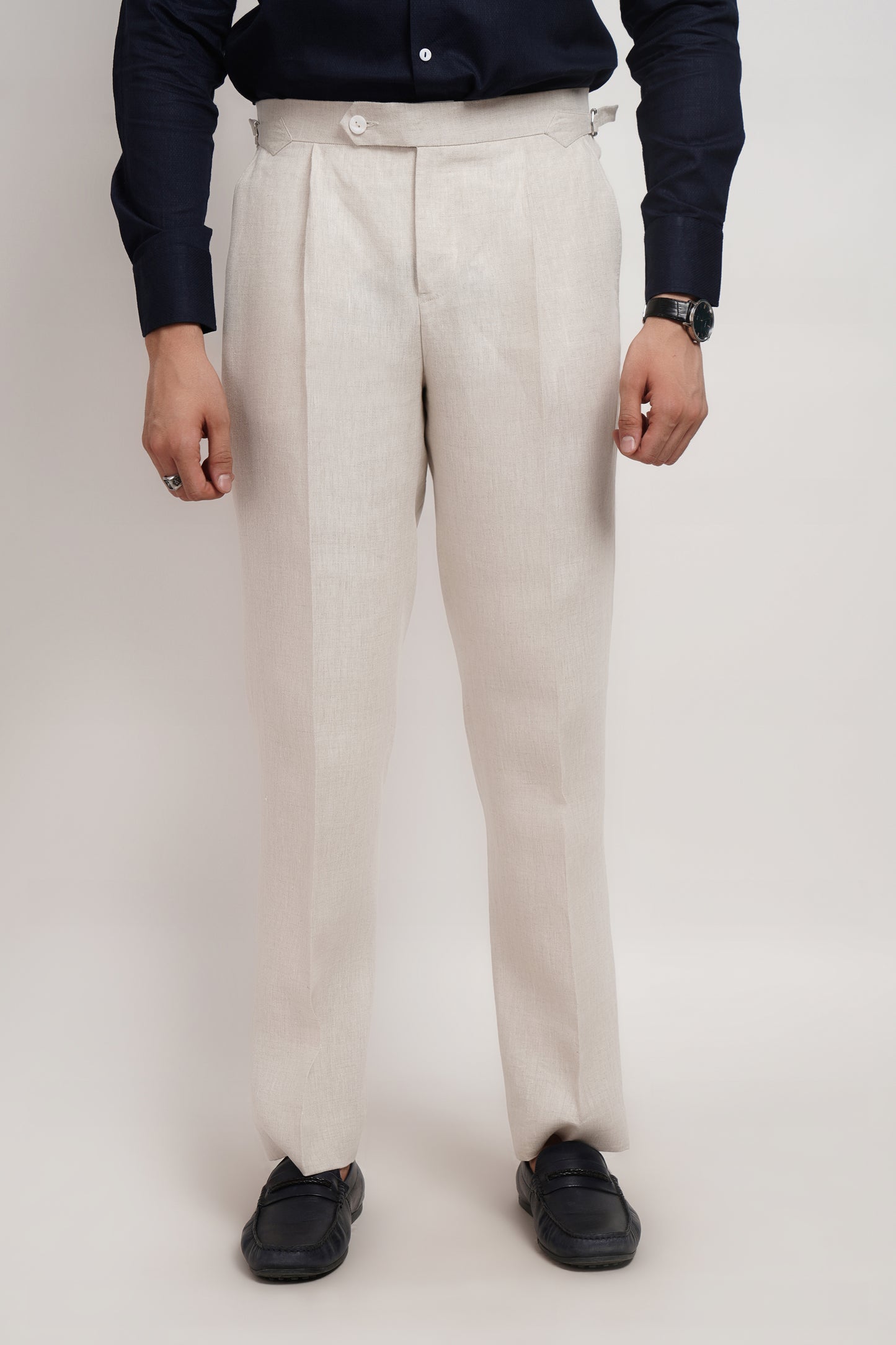 Natural Linen Italian Trouser