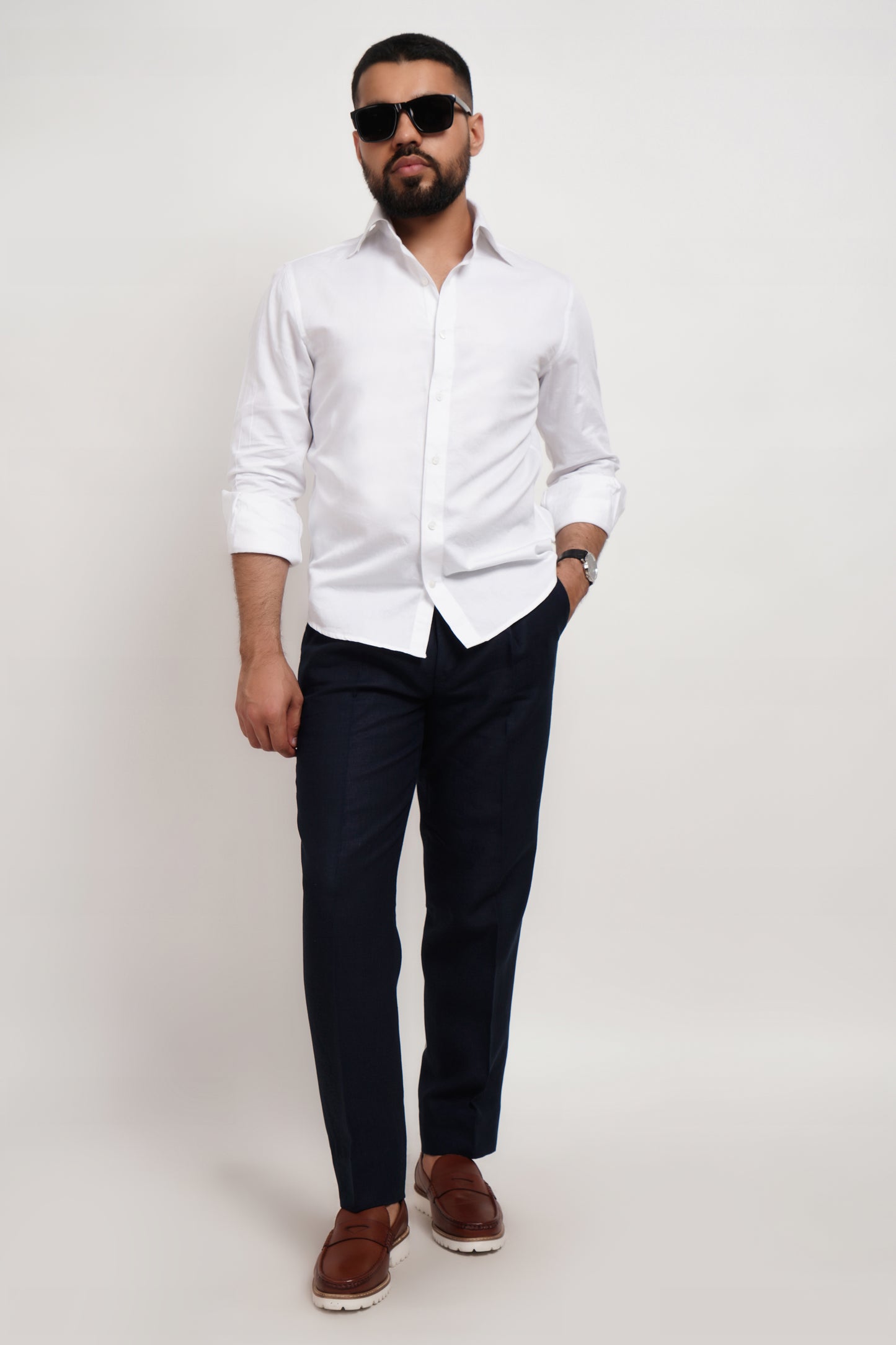 White Dobby Classic Shirt
