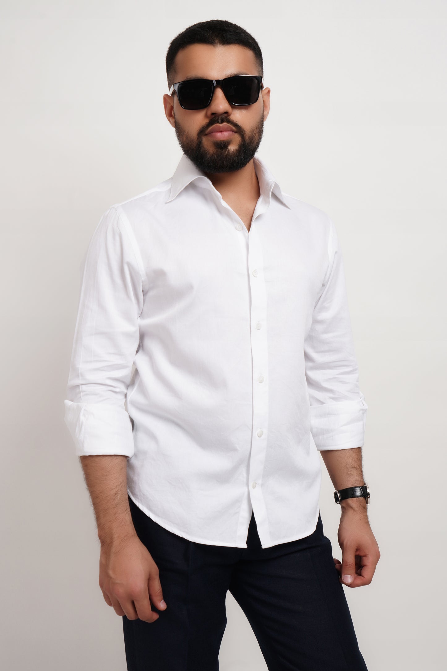 White Dobby Classic Shirt