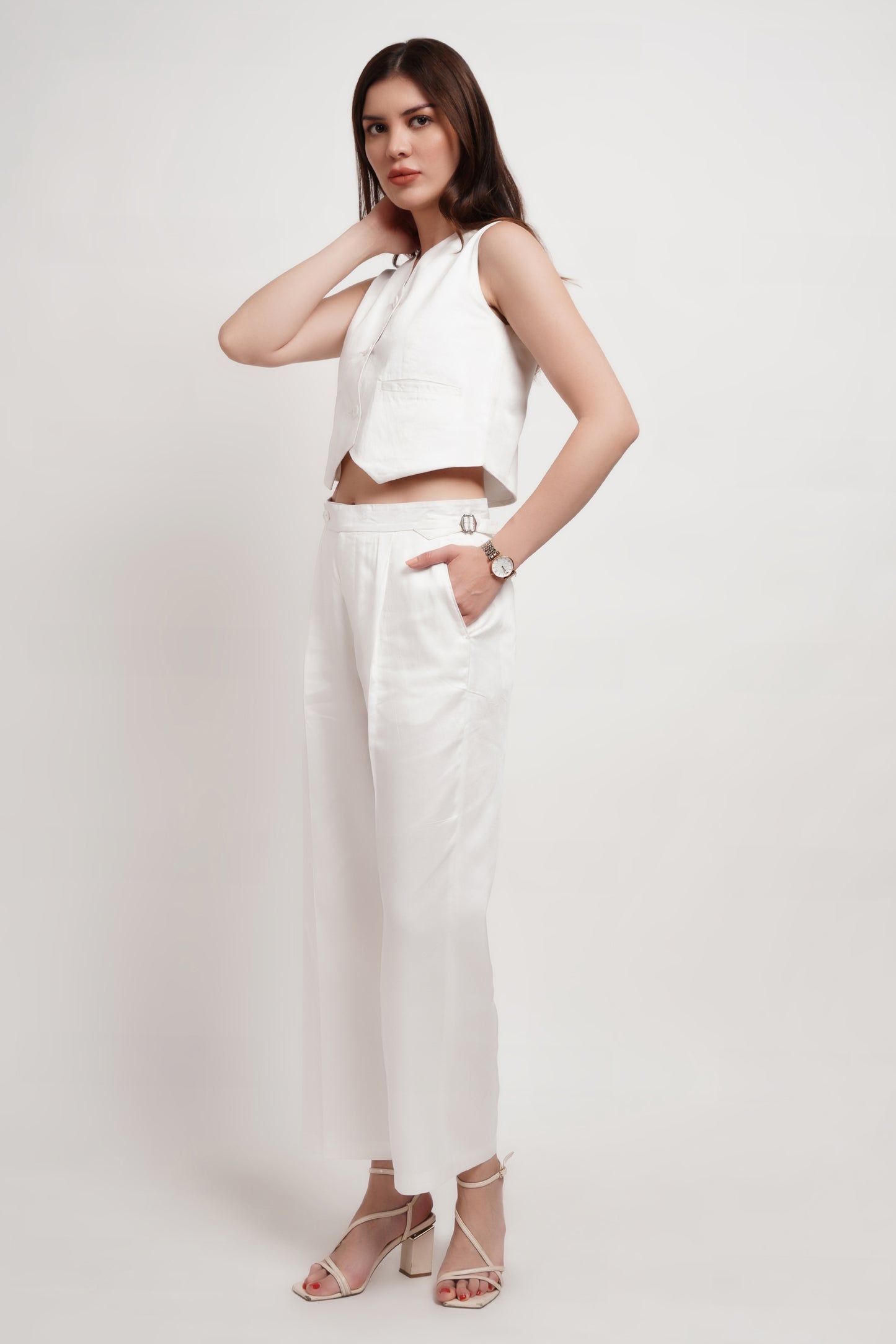 White Tencel Vest