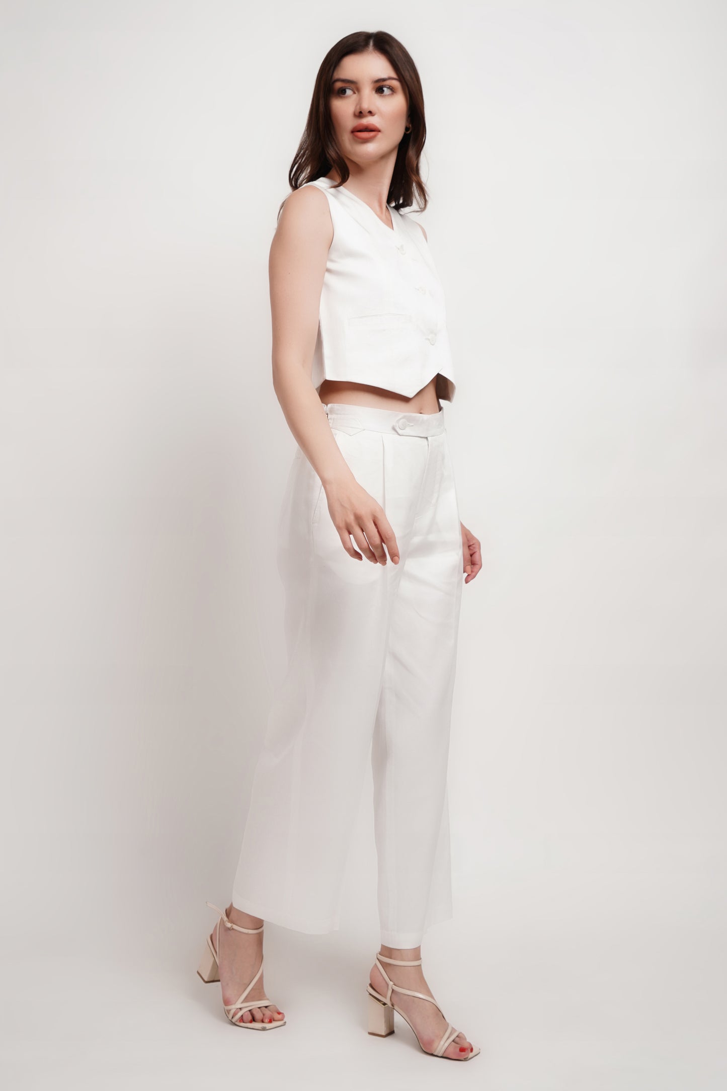 White Tencel Vest