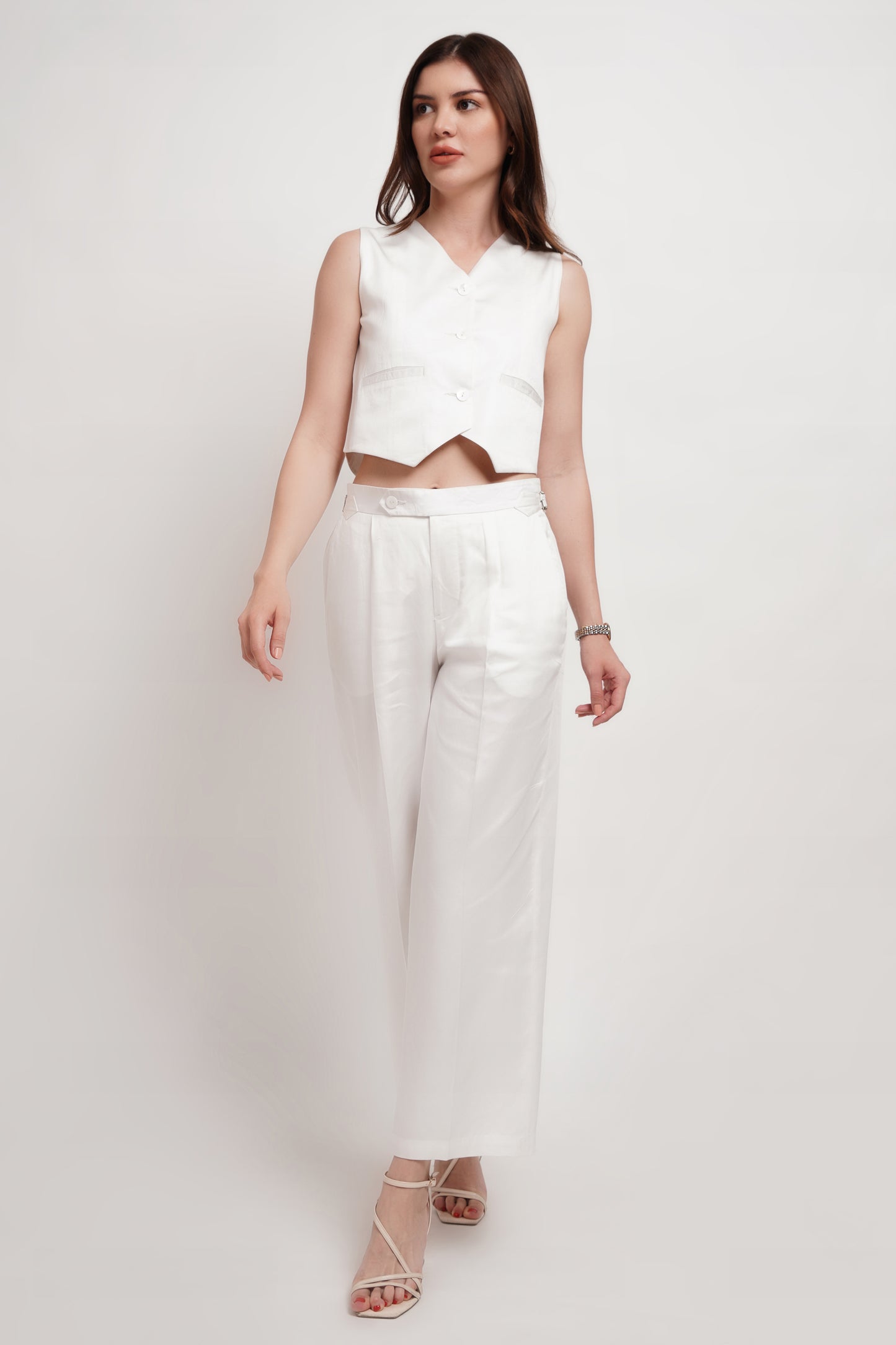 White Tencel Vest