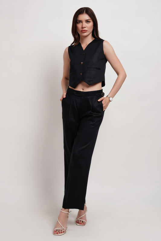 Black Tencel Vest
