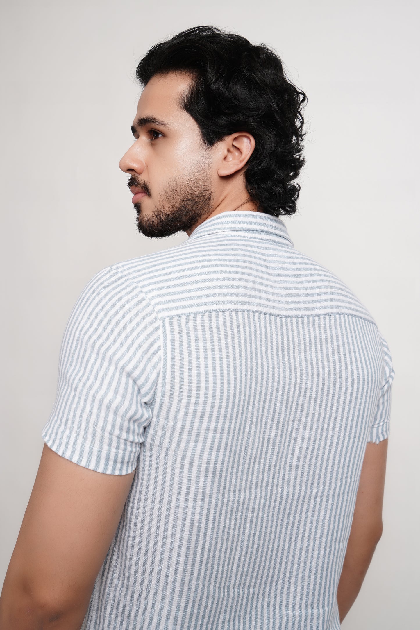 Blue Stripe Double Gauze Shirt
