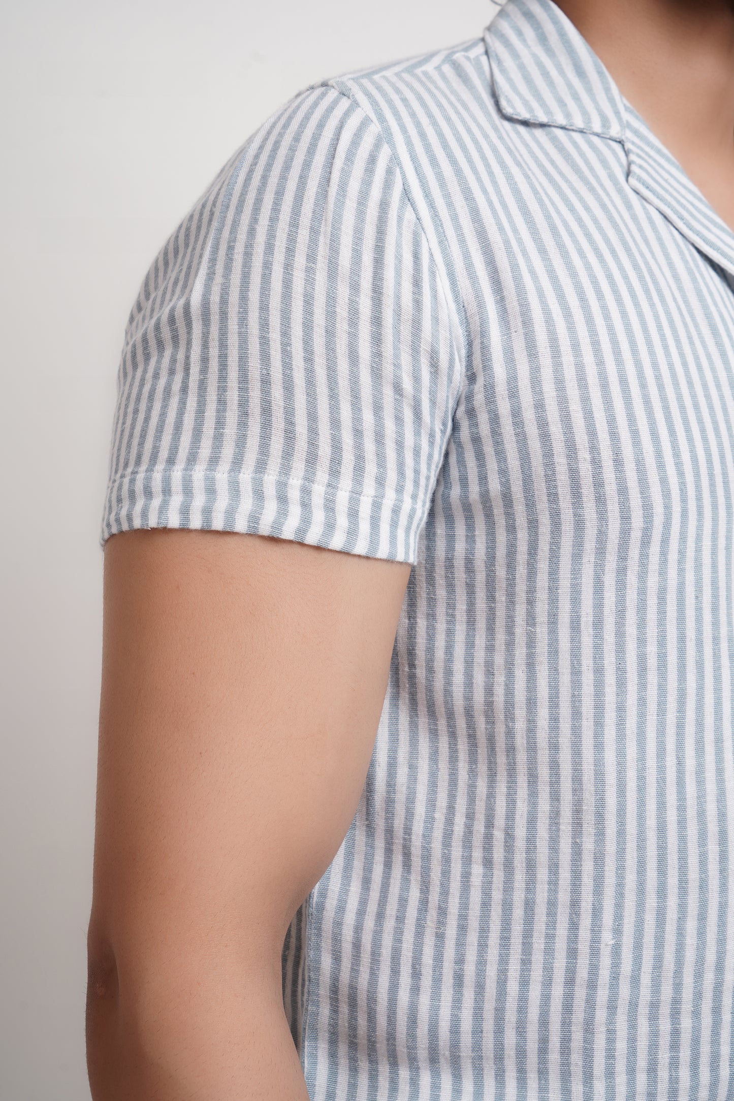 Blue Stripe Double Gauze Shirt
