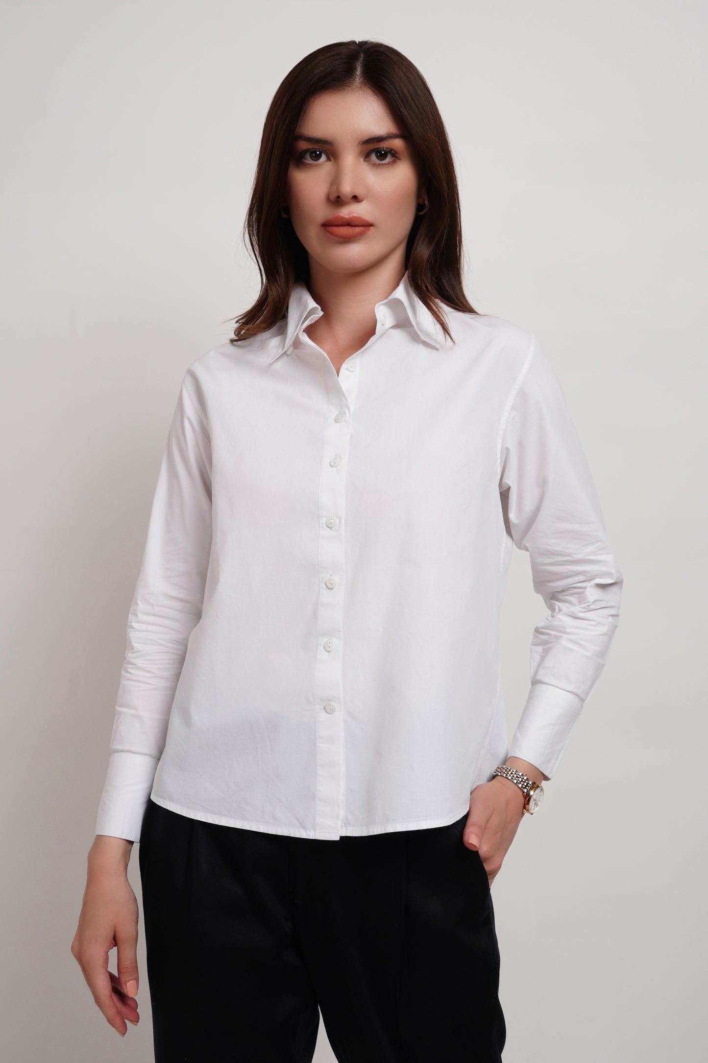White Poplin Classic Shirt