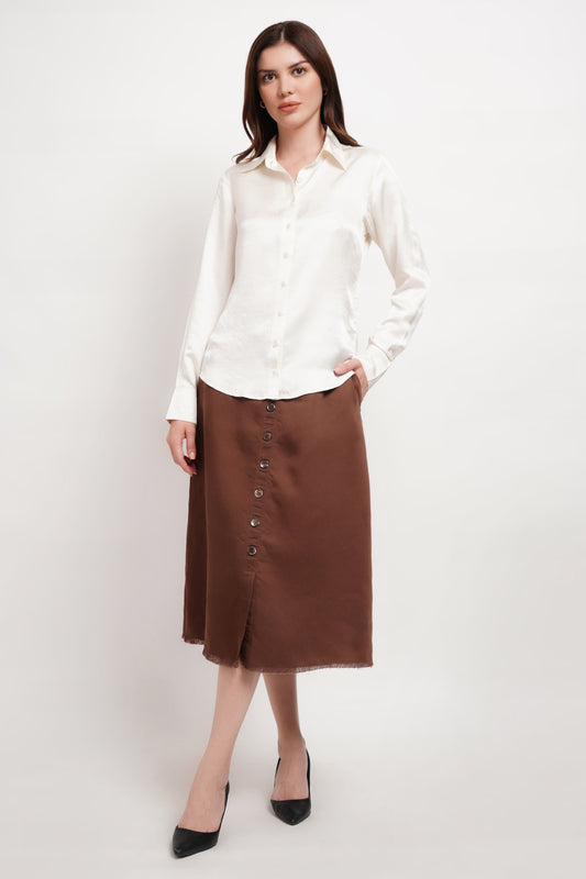 Butter Cream Vegan Silk Classic Shirt