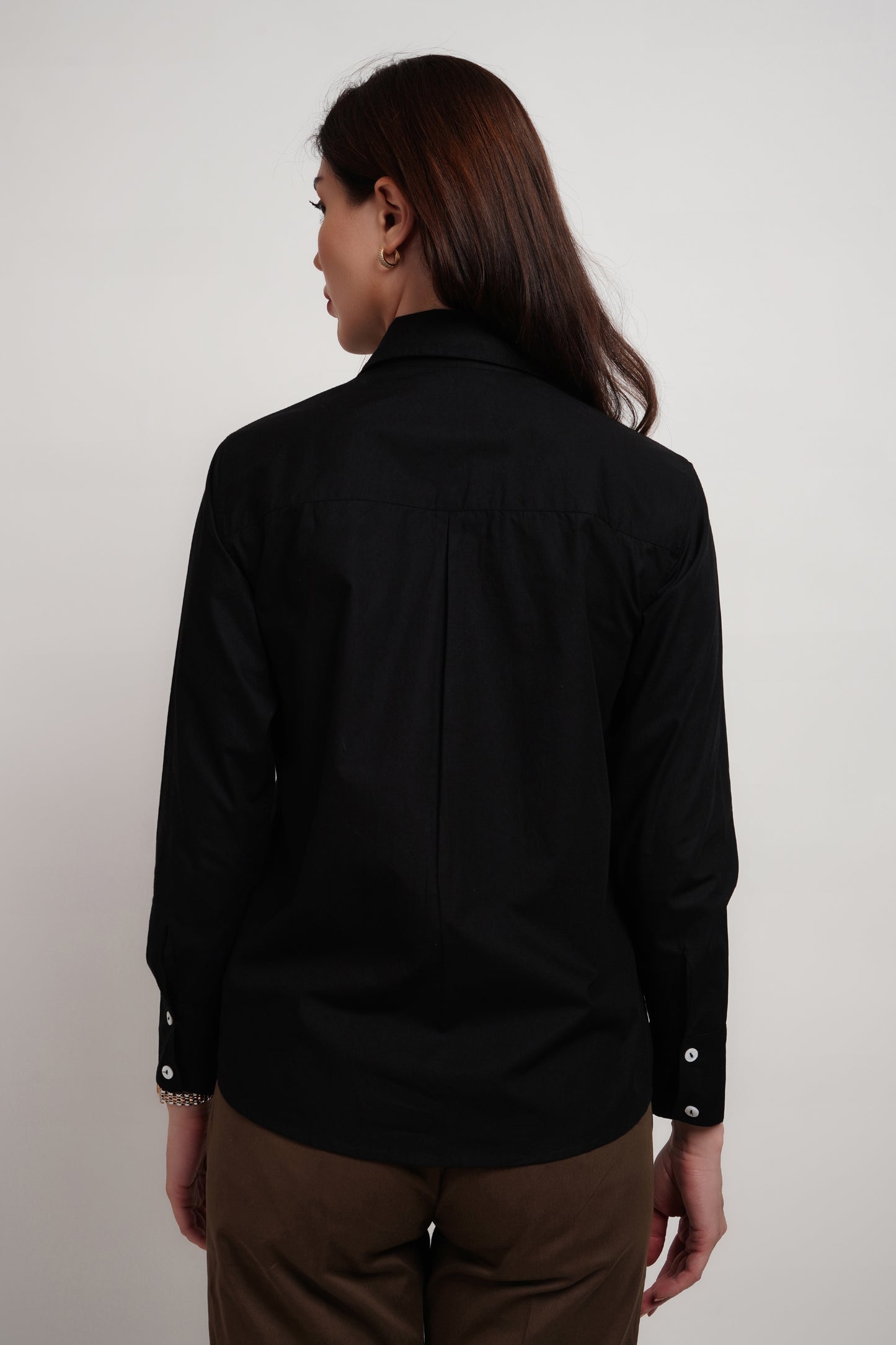 Black Poplin Classic Shirt