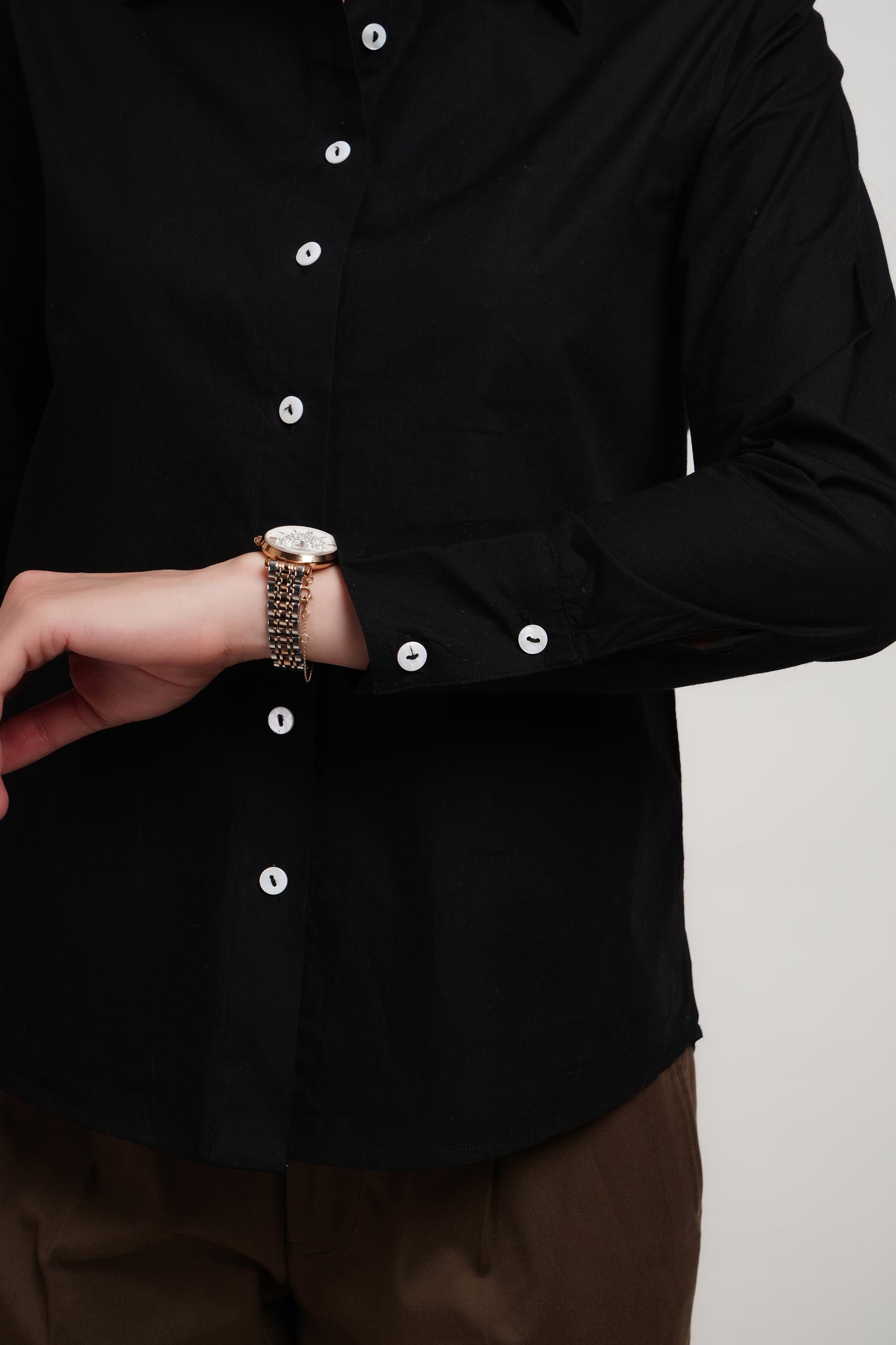 Black Poplin Classic Shirt