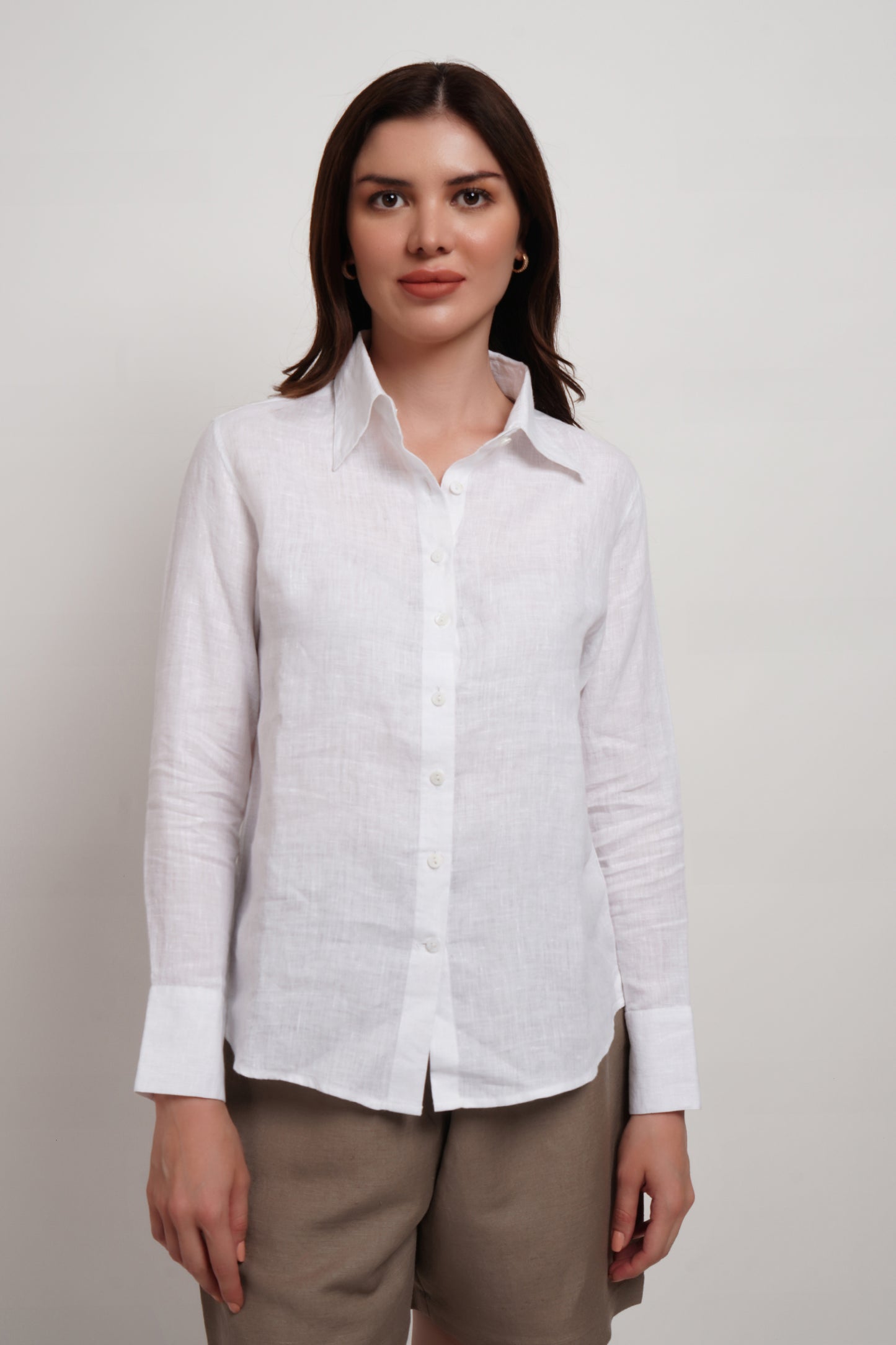 White Linen Classic Shirt
