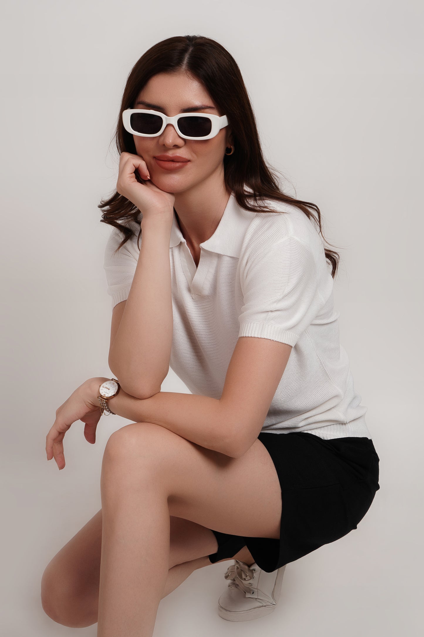 Textured Knitted Polo