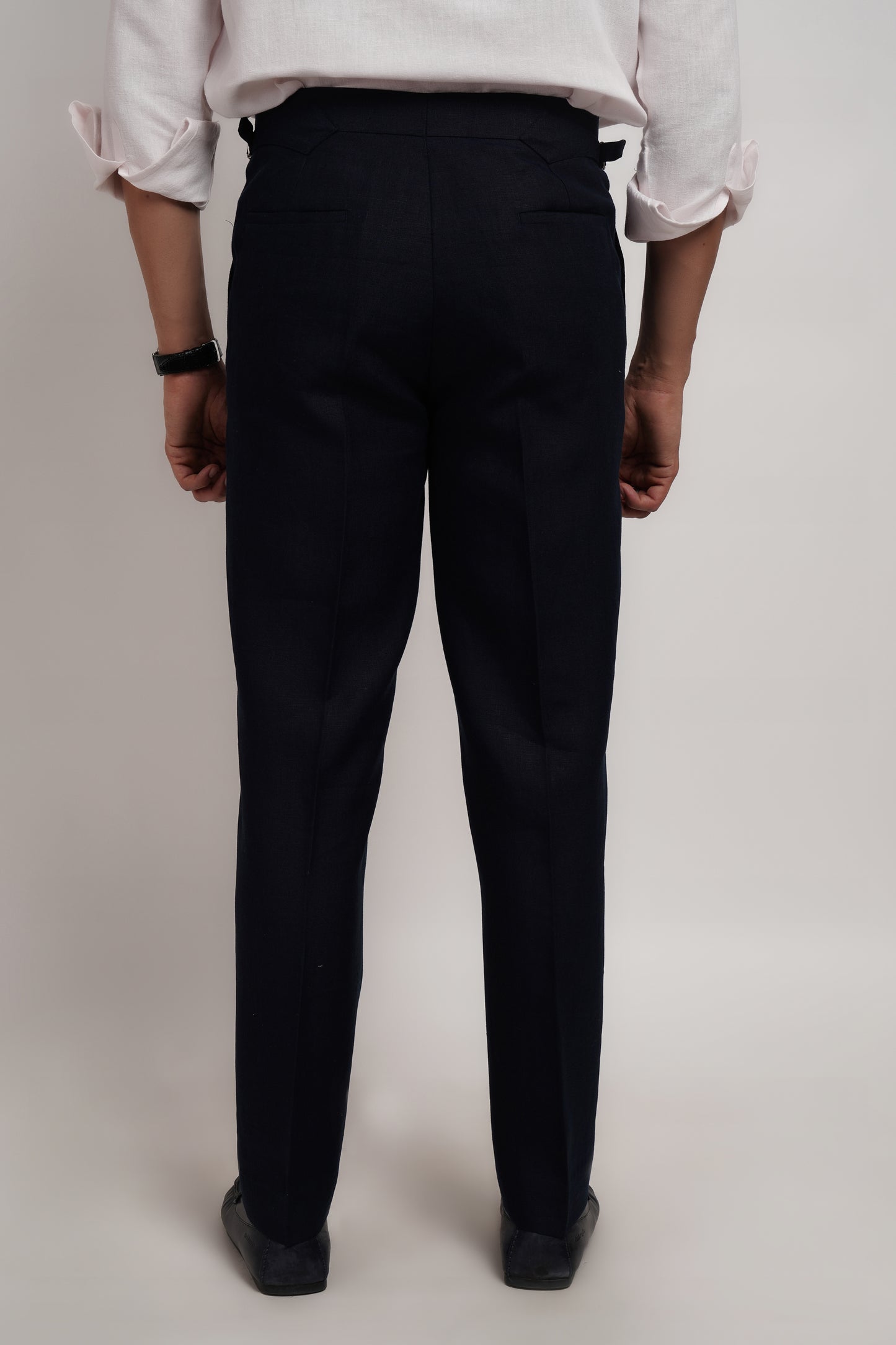 Blue Linen Italian Trouser