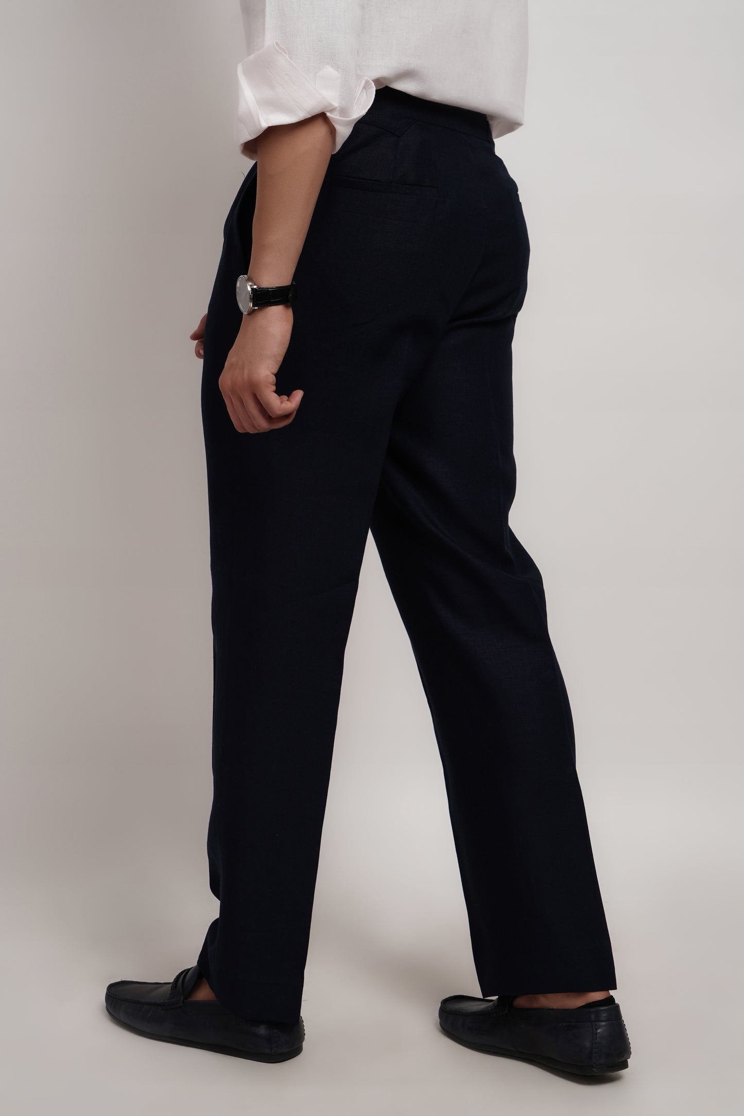 Blue Linen Italian Trouser