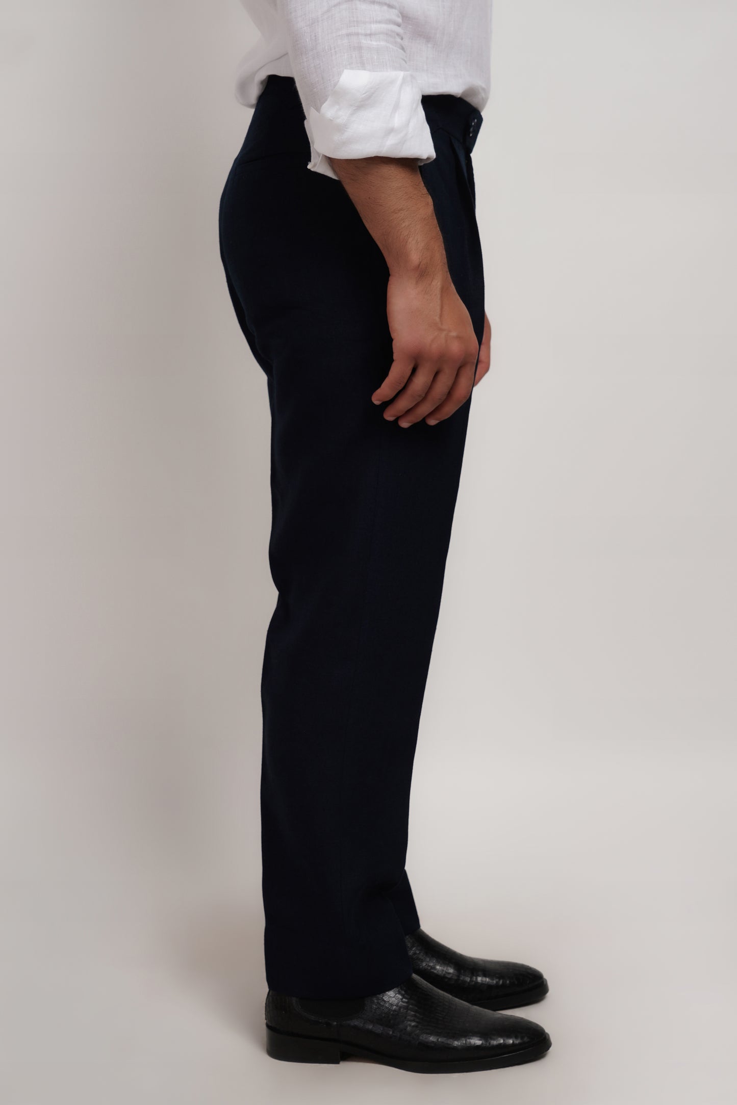 Blue Linen Italian Trouser