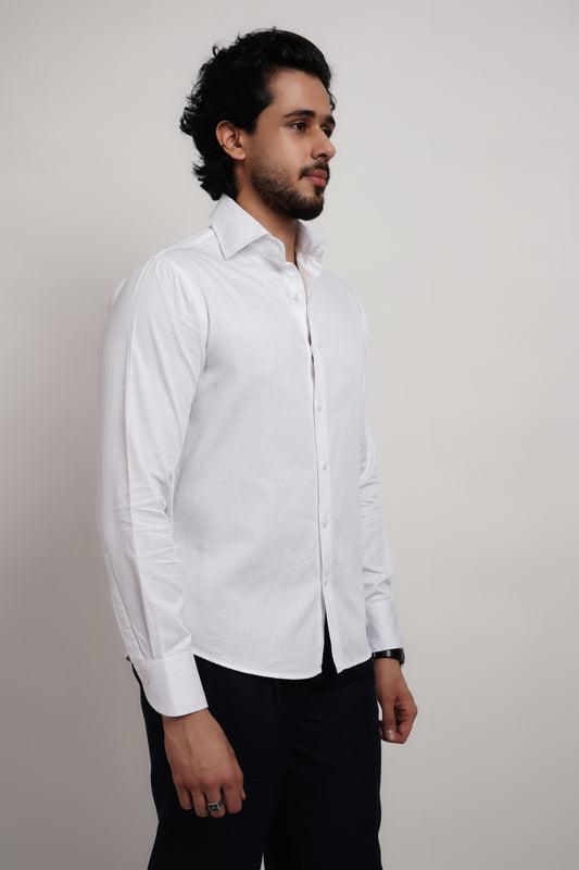 White Poplin Classic Shirt