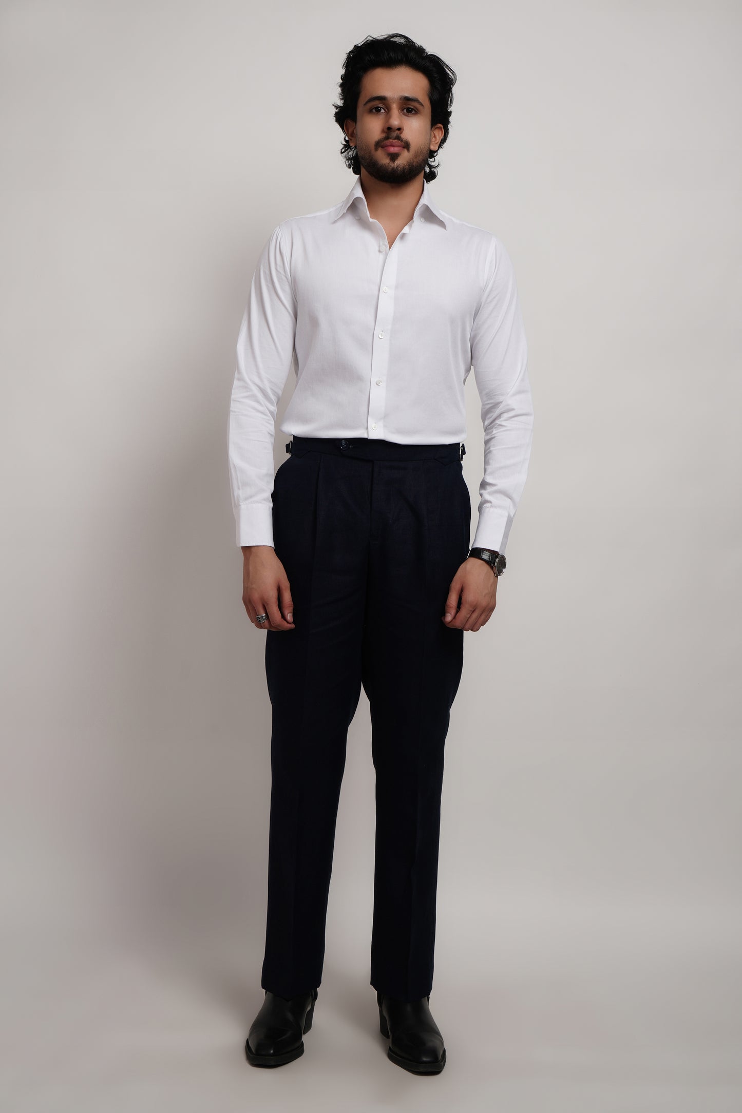 Blue Linen Italian Trouser