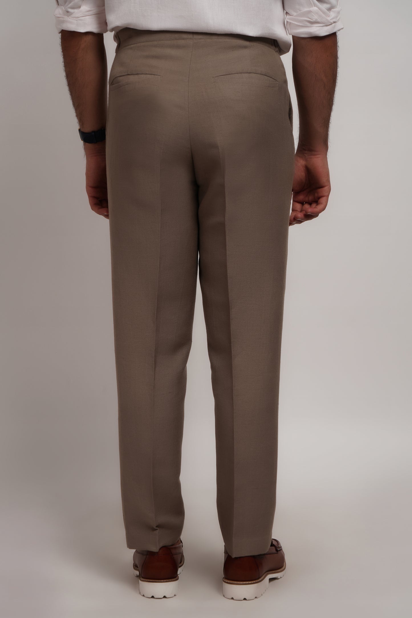 Sage Green Linen Viscose Italian Trouser